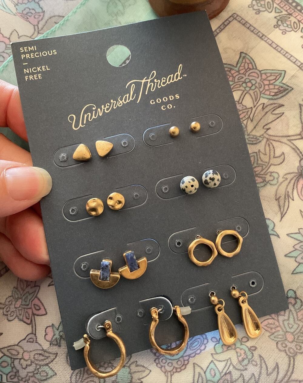 NWT Universal Thread Earrings Set 8 Pr Nickel Free Pierced Earrings